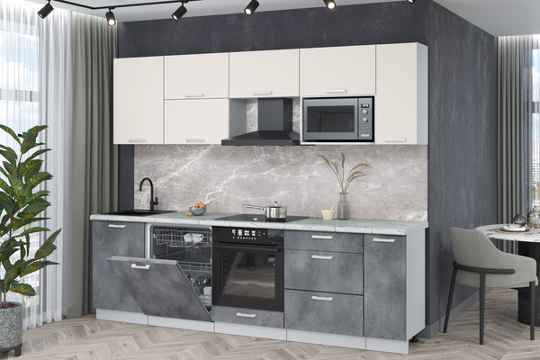 Кухонный гарнитур Интерлиния Мила Лайт 2.6-ПМ2