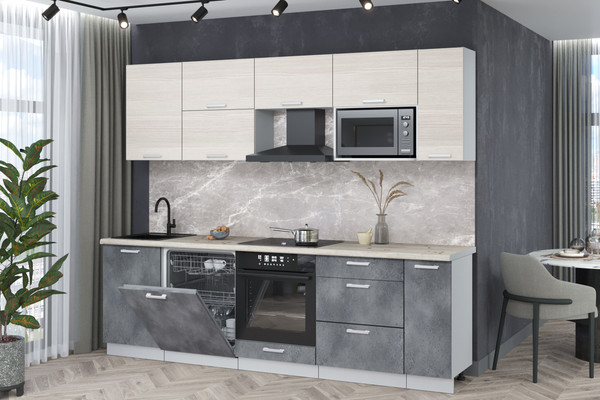 Кухонный гарнитур Интерлиния Мила Лайт 2.6-ПМ2