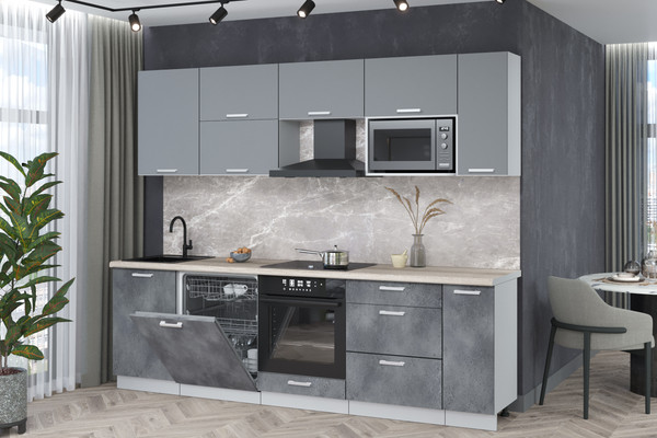 Кухонный гарнитур Интерлиния Мила Лайт 2.6-ПМ2