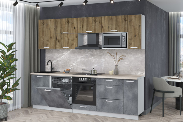 Кухонный гарнитур Интерлиния Мила Лайт 2.6-ПМ2