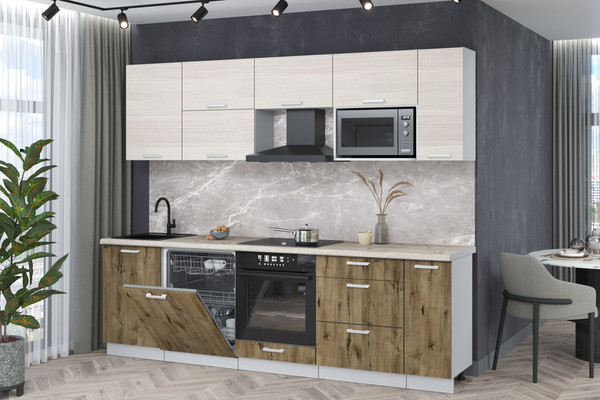 Кухонный гарнитур Интерлиния Мила Лайт 2.6-ПМ2