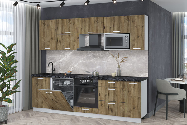 Кухонный гарнитур Интерлиния Мила Лайт 2.6-ПМ2