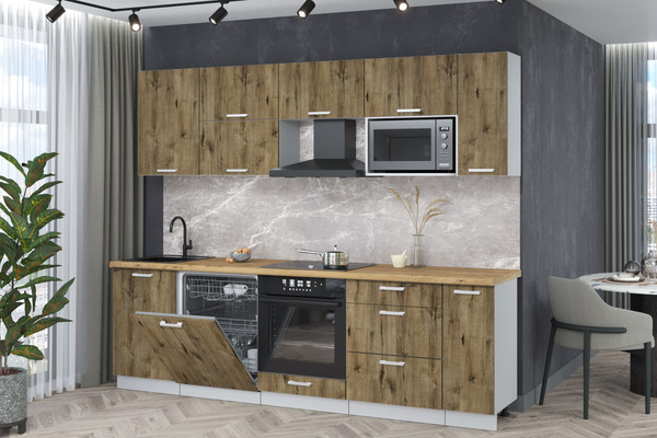 Кухонный гарнитур Интерлиния Мила Лайт 2.6-ПМ2