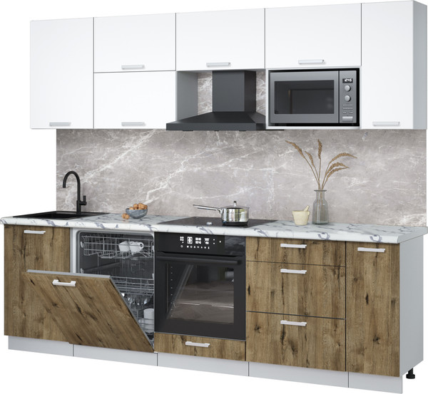 Кухонный гарнитур Интерлиния Мила Лайт 2.6-ПМ2 - фото