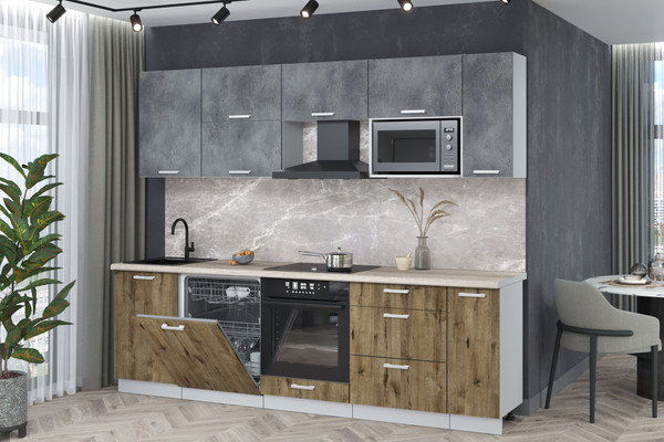 Кухонный гарнитур Интерлиния Мила Лайт 2.6-ПМ2