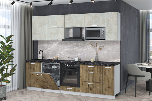 Кухонный гарнитур Интерлиния Мила Лайт 2.6-ПМ2