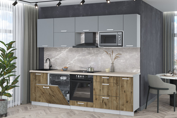 Кухонный гарнитур Интерлиния Мила Лайт 2.6-ПМ2