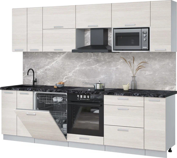 Кухонный гарнитур Интерлиния Мила Лайт 2.7-ПМ2 - фото