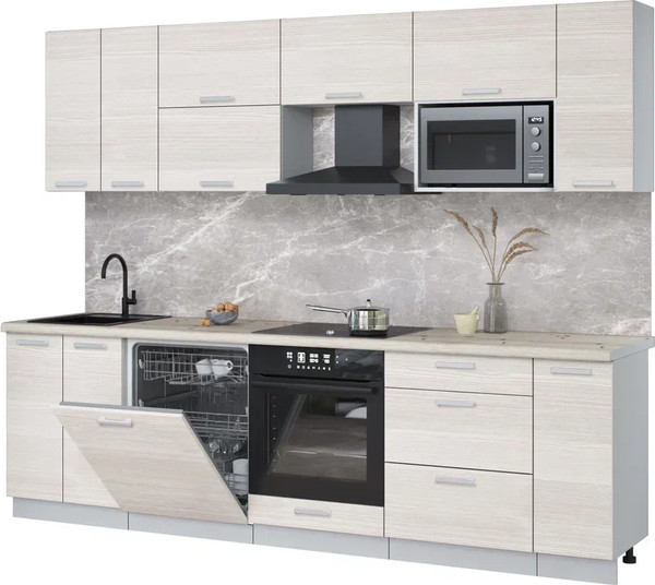 Кухонный гарнитур Интерлиния Мила Лайт 2.7-ПМ2 - фото