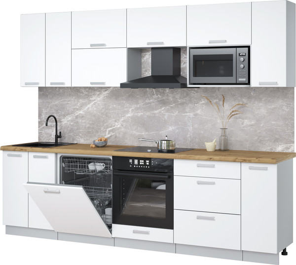 Кухонный гарнитур Интерлиния Мила Лайт 2.7-ПМ2 - фото