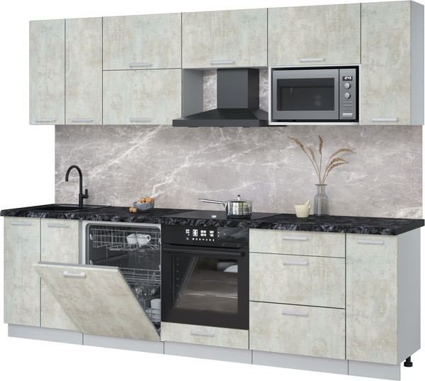 Кухонный гарнитур Интерлиния Мила Лайт 2.7-ПМ2 - фото