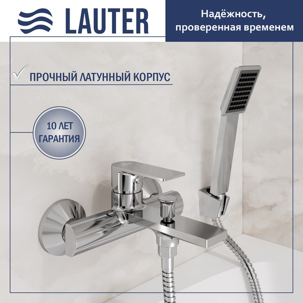 Смеситель Lauter Reef 21CK6678C с лейкой Serene 21S00103 - фото