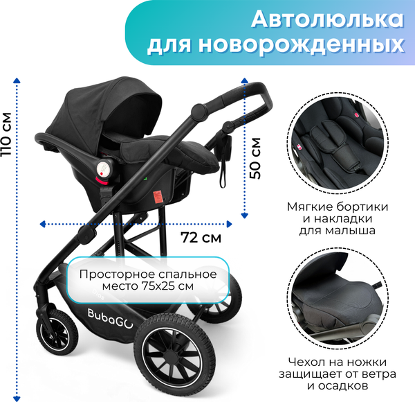Детская универсальная коляска Bubago Dias 3в1 / BG 167-1