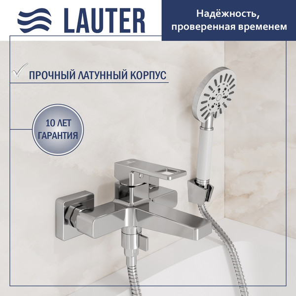 Смеситель Lauter Cascade 21CK6615C с лейкой Nevada 21S10146 - фото