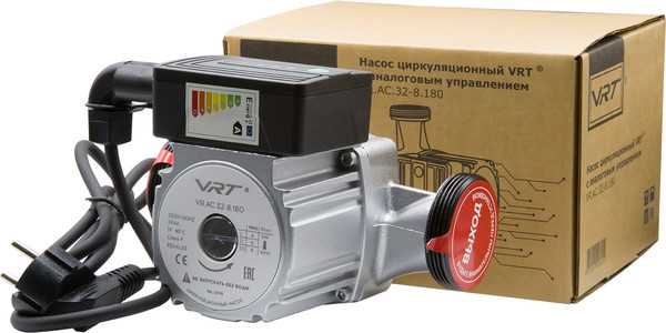 Циркуляционный насос VRT Энергосберегающий VR.АC.32-8.180 5-63Вт с гайками - фото