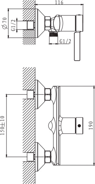Смеситель Lauter Art 21CK9680C с лейкой Fleur 21S00126