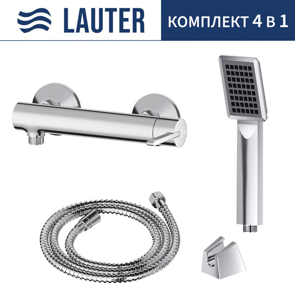Смеситель Lauter Velvet 21СК9696С с лейкой Serene 21S00103 - фото