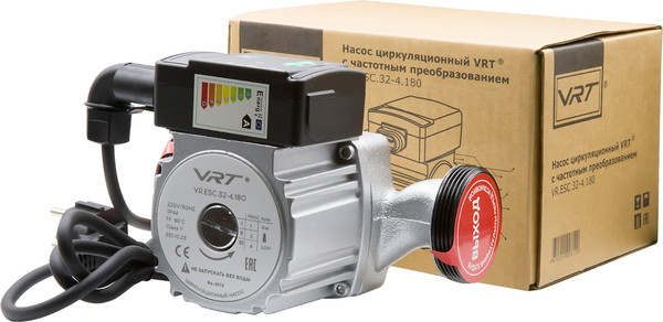 Циркуляционный насос VRT VR.ESC.32-4.180 5-22Вт с частотным регулированием и гайками - фото
