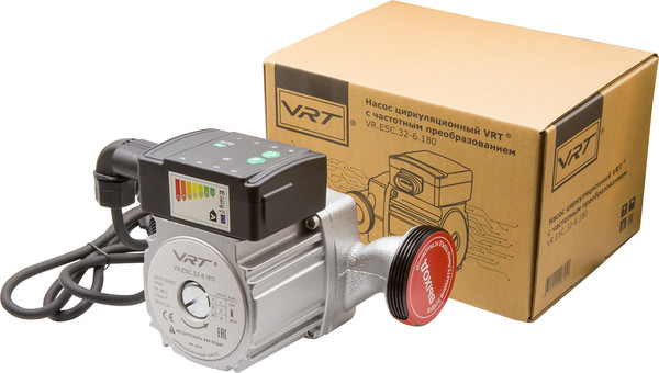 Циркуляционный насос VRT VR.ESC.32-6.180 5-45Вт с частотным регулированием и гайками - фото