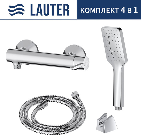 Смеситель Lauter Velvet 21СК9696С с лейкой Fleur 21S00126 - фото