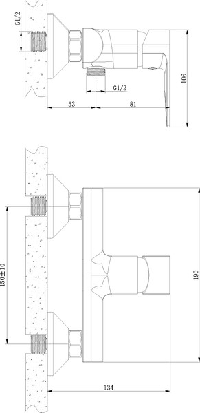 Смеситель Lauter Reef 21СК9678C с лейкой Serene 21S00103