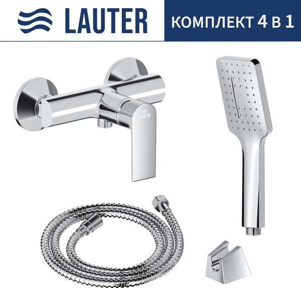 Смеситель Lauter Reef 21СК9678C с лейкой Fleur 21S00126 - фото