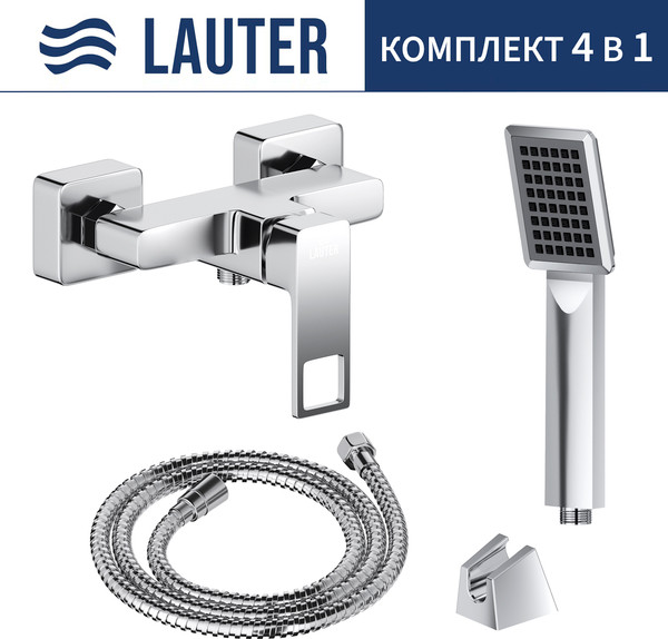 Смеситель Lauter Cascade 21СК9615C с лейкой Serene 21S00103 - фото