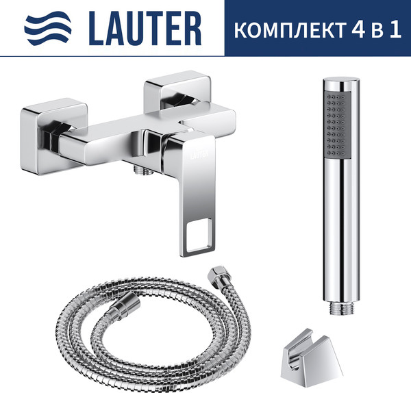 Смеситель Lauter Cascade 21СК9615C с лейкой Lily 21S10048 - фото
