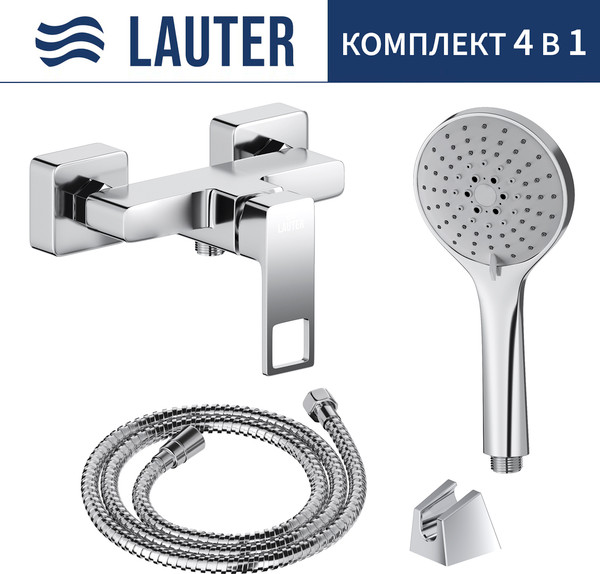 Смеситель Lauter Cascade 21СК9615C с лейкой Daisy 21S10167 - фото