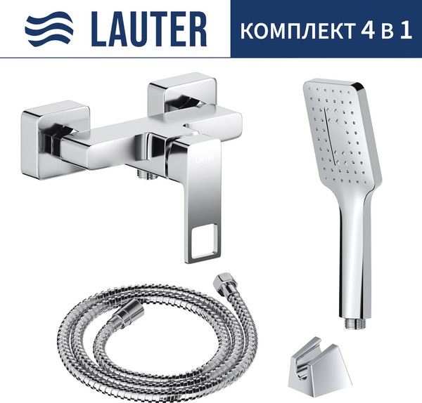 Смеситель Lauter Cascade 21СК9615C с лейкой Fleur 21S00126 - фото