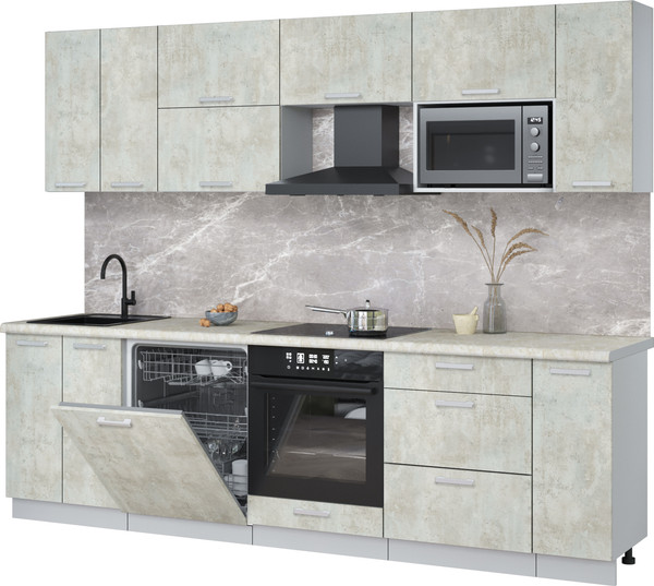 Кухонный гарнитур Интерлиния Мила Лайт 2.7-ПМ2 - фото