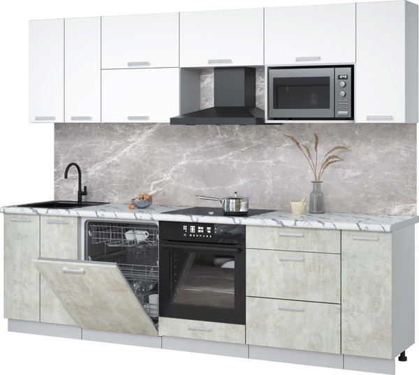 Кухонный гарнитур Интерлиния Мила Лайт 2.7-ПМ2 - фото