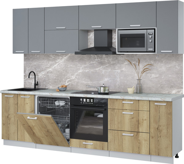 Кухонный гарнитур Интерлиния Мила Лайт 2.7-ПМ2 - фото