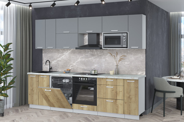 Кухонный гарнитур Интерлиния Мила Лайт 2.7-ПМ2