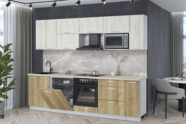 Кухонный гарнитур Интерлиния Мила Лайт 2.7-ПМ2