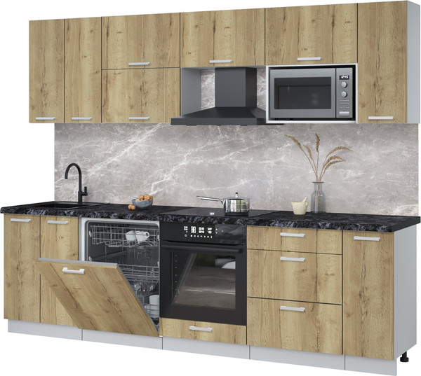 Кухонный гарнитур Интерлиния Мила Лайт 2.7-ПМ2 - фото