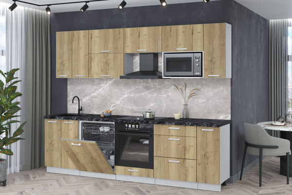 Кухонный гарнитур Интерлиния Мила Лайт 2.7-ПМ2