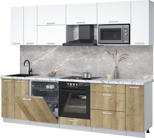 Кухонный гарнитур Интерлиния Мила Лайт 2.7-ПМ2 - фото