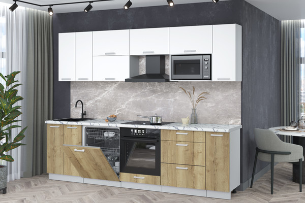 Кухонный гарнитур Интерлиния Мила Лайт 2.7-ПМ2