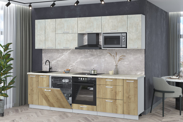 Кухонный гарнитур Интерлиния Мила Лайт 2.7-ПМ2