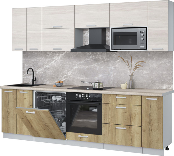 Кухонный гарнитур Интерлиния Мила Лайт 2.7-ПМ2 - фото