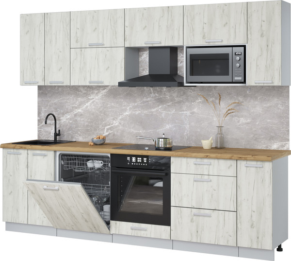 Кухонный гарнитур Интерлиния Мила Лайт 2.7-ПМ2 - фото