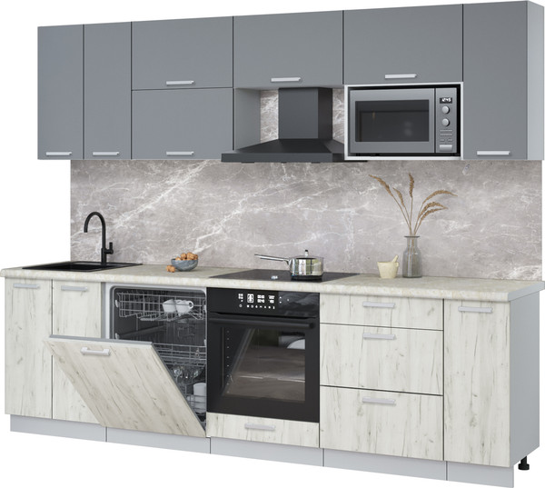 Кухонный гарнитур Интерлиния Мила Лайт 2.7-ПМ2 - фото