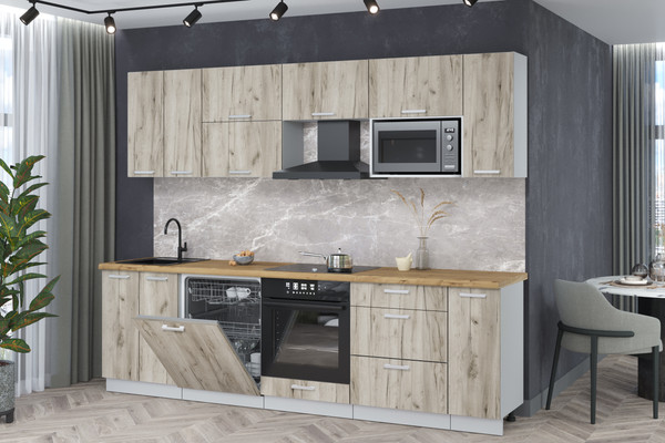 Кухонный гарнитур Интерлиния Мила Лайт 2.7-ПМ2