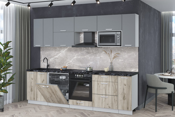 Кухонный гарнитур Интерлиния Мила Лайт 2.7-ПМ2