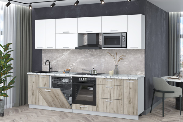 Кухонный гарнитур Интерлиния Мила Лайт 2.7-ПМ2