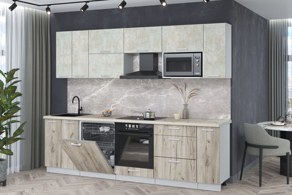 Кухонный гарнитур Интерлиния Мила Лайт 2.7-ПМ2