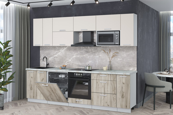 Кухонный гарнитур Интерлиния Мила Лайт 2.7-ПМ2