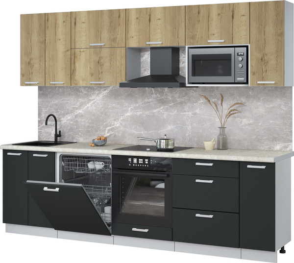 Кухонный гарнитур Интерлиния Мила Лайт 2.7-ПМ2 - фото