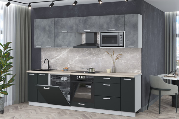 Кухонный гарнитур Интерлиния Мила Лайт 2.7-ПМ2